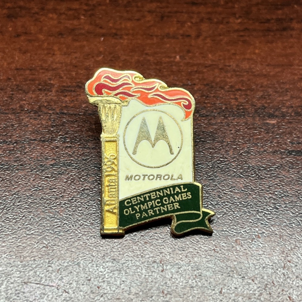 1996 Atlanta Olympics Motorola Cell Phones Centennial Partner Lapel Hat Pin
